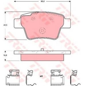 накладки TRW GDB1678
