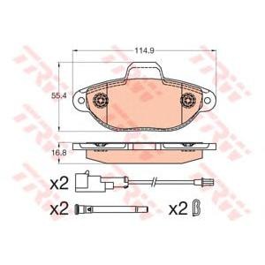 накладки TRW GDB2041 
