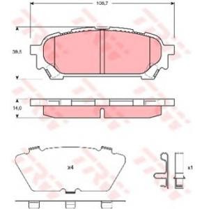 накладки TRW GDB3395