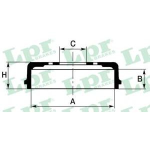 спирачен барабан LPR 7D0075 