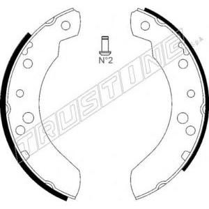 комплект спирачни челюсти TRUSTING 040.126 