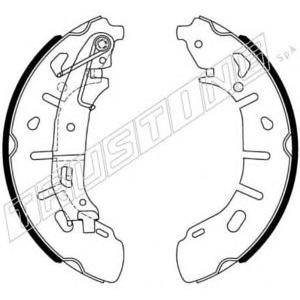комплект спирачни челюсти TRUSTING 034.124