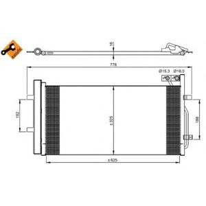 кондензатор, климатизация NRF 350029