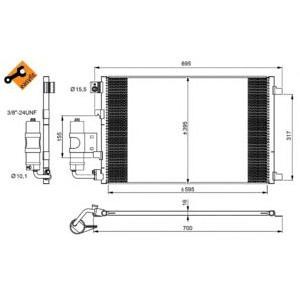 кондензатор, климатизация NRF 350042 