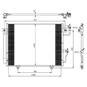 кондензатор, климатизация NRF 350049 