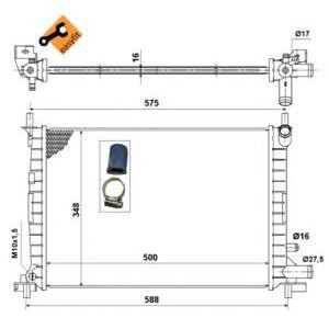 воден радиатор NRF 50130 