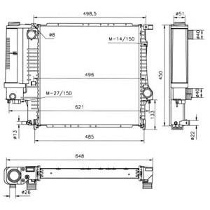 воден радиатор NRF 51360 