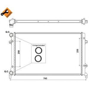 воден радиатор NRF 53404 
