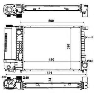 воден радиатор NRF 53426 