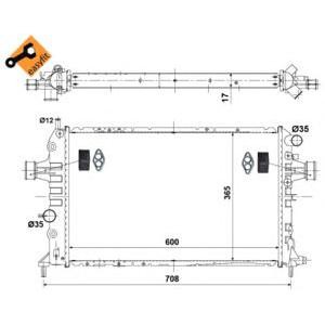 воден радиатор NRF 53441 