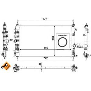 воден радиатор NRF 53776 