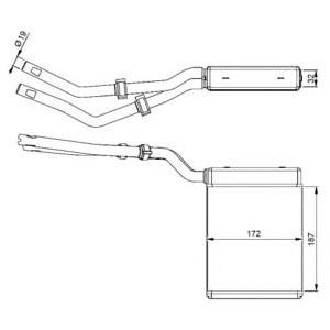 топлообменник, отопление на вътрешното пространство NRF 54303 