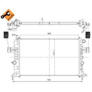 воден радиатор NRF 54668 