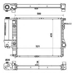 воден радиатор NRF 58165