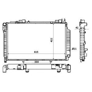 воден радиатор NRF 58350 