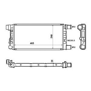 воден радиатор NRF 58845 