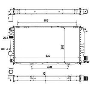 воден радиатор NRF 58957 