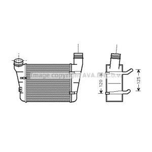 интеркулер (охладител за въздуха на турбината) AVA QUALITY COOLING AIA4221