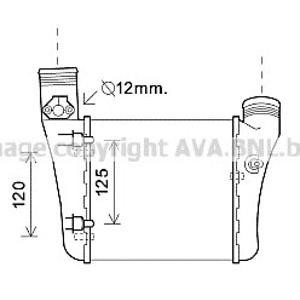 интеркулер (охладител за въздуха на турбината) AVA QUALITY COOLING AIA4333