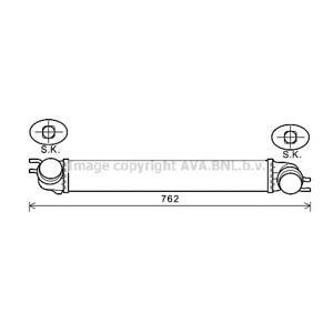 интеркулер (охладител за въздуха на турбината) AVA QUALITY COOLING BW4425