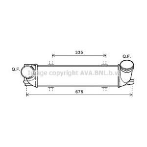 интеркулер (охладител за въздуха на турбината) AVA QUALITY COOLING BW4438