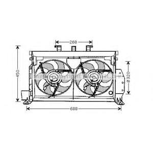 вентилатор, охлаждане на двигателя AVA QUALITY COOLING CN7521 