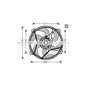 вентилатор, охлаждане на двигателя AVA QUALITY COOLING CN7530 