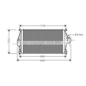 интеркулер (охладител за въздуха на турбината) AVA QUALITY COOLING CNA4126