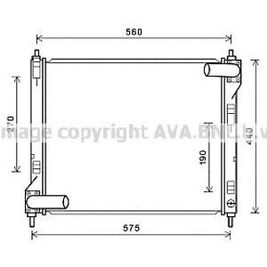 радиатор, охлаждане на двигателя AVA QUALITY COOLING DN2354 