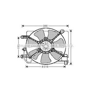 вентилатор, охлаждане на двигателя AVA QUALITY COOLING DW7502 