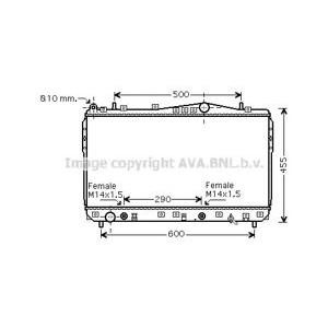 радиатор, охлаждане на двигателя AVA QUALITY COOLING DWA2074