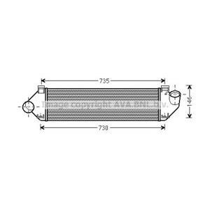 интеркулер (охладител за въздуха на турбината) AVA QUALITY COOLING FD4438 