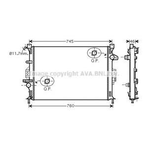 радиатор, охлаждане на двигателя AVA QUALITY COOLING FDA2421 
