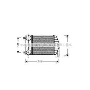 интеркулер (охладител за въздуха на турбината) AVA QUALITY COOLING FT4189 