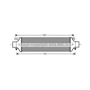 интеркулер (охладител за въздуха на турбината) AVA QUALITY COOLING FT4364 