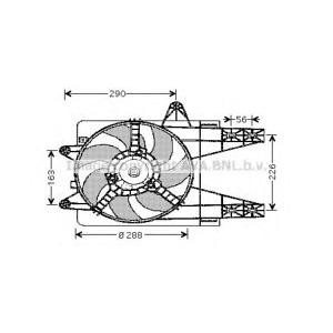 вентилатор, охлаждане на двигателя AVA QUALITY COOLING FT7284 