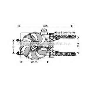 вентилатор, охлаждане на двигателя AVA QUALITY COOLING FT7285