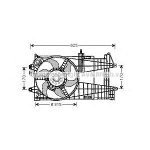 вентилатор, охлаждане на двигателя AVA QUALITY COOLING FT7523