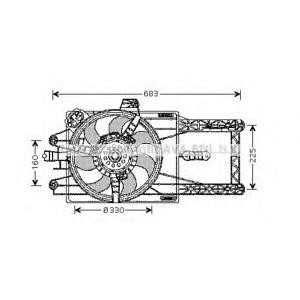 вентилатор, охлаждане на двигателя AVA QUALITY COOLING FT7529 