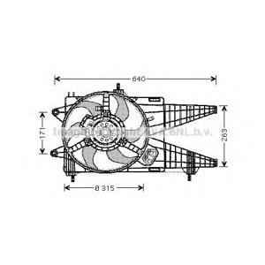 вентилатор, охлаждане на двигателя AVA QUALITY COOLING FT7536 