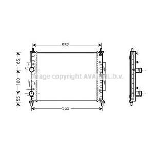 радиатор, охлаждане на двигателя AVA QUALITY COOLING FTA2268 