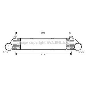 интеркулер (охладител за въздуха на турбината) AVA QUALITY COOLING MS4353 