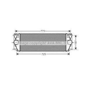 интеркулер (охладител за въздуха на турбината) AVA QUALITY COOLING MS4396