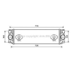 интеркулер (охладител за въздуха на турбината) AVA QUALITY COOLING MS4582 