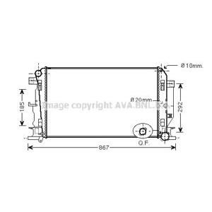 радиатор, охлаждане на двигателя AVA QUALITY COOLING MSA2402 