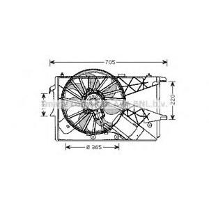 вентилатор, охлаждане на двигателя AVA QUALITY COOLING OL7527 