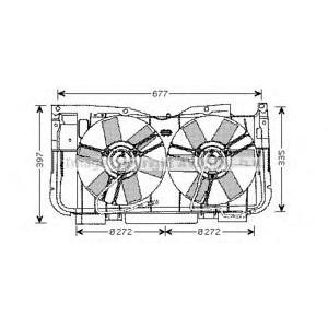 вентилатор, охлаждане на двигателя AVA QUALITY COOLING PE7515 
