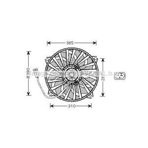 вентилатор, охлаждане на двигателя AVA QUALITY COOLING PE7535 