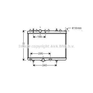 радиатор, охлаждане на двигателя AVA QUALITY COOLING PEA2255 