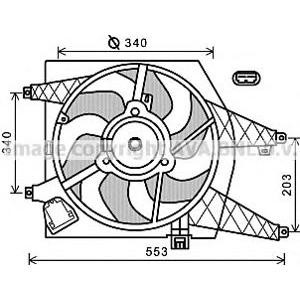 вентилатор, охлаждане на двигателя AVA QUALITY COOLING RT7548 